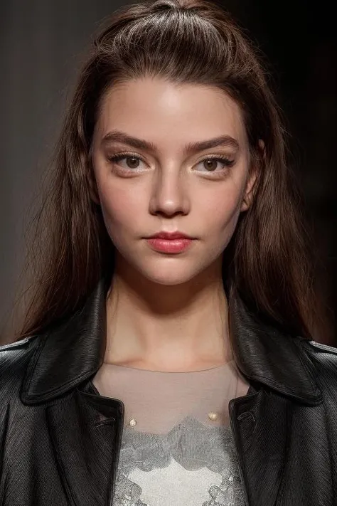 masterpiece, stunning closeup portrait photo of (atyj:1.0), wearing shimmering clothes, walking on the ramp at milan fashion show, tattoos, 8k, intricate details, detailed face and eyes,(rendered eyes) <lora:Anya-Taylor-Joy_Dogu2:1>