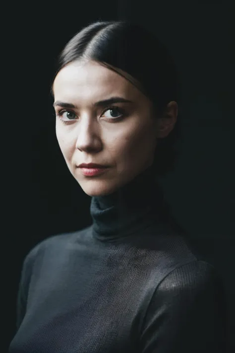 A stunning intricate full color portrait of lhn, wearing a black turtleneck, epic character composition, by ilya kuvshinov, alessio albi, nina masic, sharp focus, natural lighting, subsurface scattering, f2, 35mm,<lyco:LisaHannigan-RealVision-V1.0:1.0>
