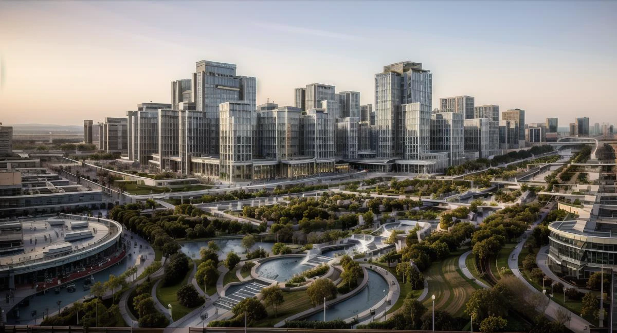 (masterpiece:1.3), (best quality:1.2), chiaroscuro,
( Unreal Engine, CGI render, Hyperdetailed, Americana, scenery, city, vivid colors, buildings, residential area, promenades, wide boulevards, ), ((Best quality)),((masterpiece)),((realistic)), aerial view of modern megacity, skyscraper, magnificent architecture, urban axis, luxuriant plant, sunset, symmetrical picture,
ultra high quality model, 8k Ultra HD, perfect composition, beautiful detailed intricate insanely detailed octane render, 8 k photography, soft natural volumetric cinematic perfect light, perfect depth of field shot, ray tracing, photometry, beautiful,
(uploaded and trending on imgur, pixiv, furaffinity, pinterest, e621, inkbunny, tumblr, playground, deviantart, artstation, ),
(in the style of and art by midjourney, greg rutkowski, raphael, Frank Lloyd Wright, James Gurney, Thomas Kinkade, ),
<lora:AmericanaArchitecture:1.85><lora:more_details:0.65> <lora:YQ_MaterialEnhancer_:0.35>