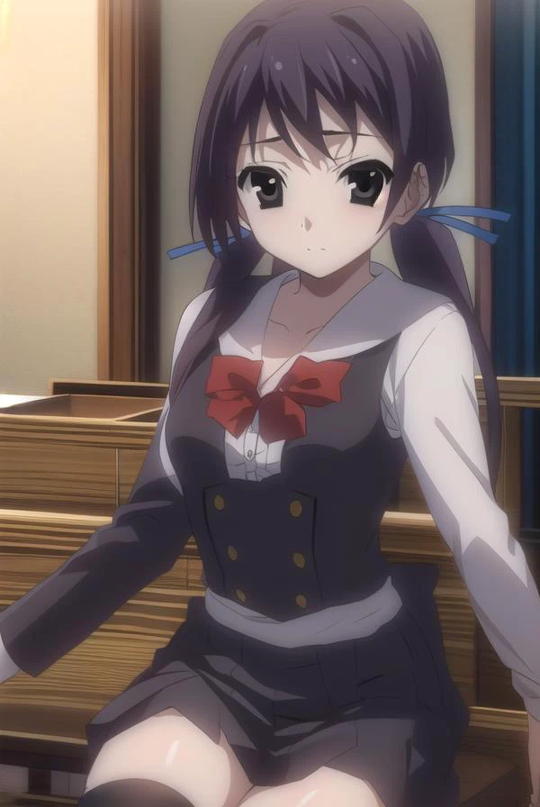 rokakitsuregawa, <lyco:rokakitsuregawa-lyco-nochekaiser:1>,
roka kitsuregawa, long hair, (black eyes:1.5), twintails, purple hair,
BREAK skirt, thighhighs, ribbon, school uniform, black thighhighs, zettai ryouiki,
BREAK looking at viewer,
BREAK outdoors,
BREAK <lora:GoodHands-vanilla:1>, (masterpiece:1.2), best quality, high resolution, unity 8k wallpaper, (illustration:0.8), (beautiful detailed eyes:1.6), extremely detailed face, perfect lighting, extremely detailed CG, (perfect hands, perfect anatomy),