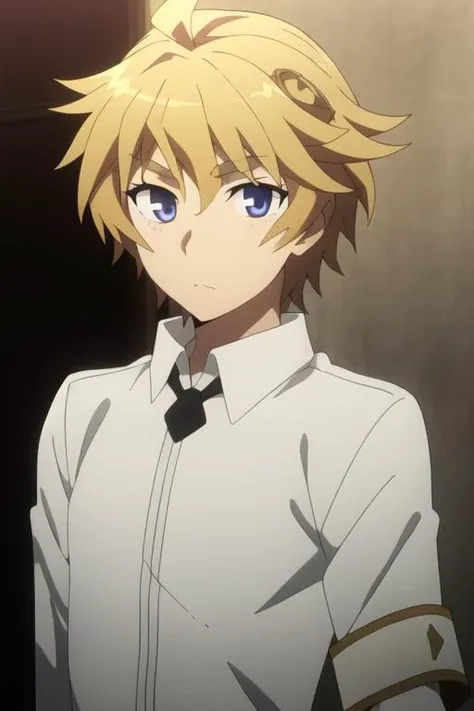 masterpiece, best quality, high quality, 1boy, solo, male focus, looking at viewer, upper body, <lora:frain_yggdmillennia_roche:0.78>, frain_yggdmillennia_roche, blonde hair, <lora:animemix_v3_offset:0.50>