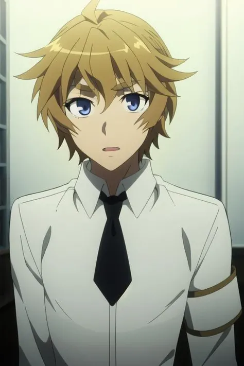 masterpiece, best quality, high quality, 1boy, solo, male focus, looking at viewer, upper body, <lora:frain_yggdmillennia_roche:0.70>, frain_yggdmillennia_roche, blonde hair, <lora:Realism-10:0.30>, Realism