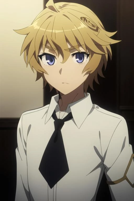 masterpiece, best quality, high quality, 1boy, solo, male focus, looking at viewer, upper body, <lora:frain_yggdmillennia_roche:0.78>, frain_yggdmillennia_roche, blonde hair, <lora:animemix_v3_offset:0.50>
