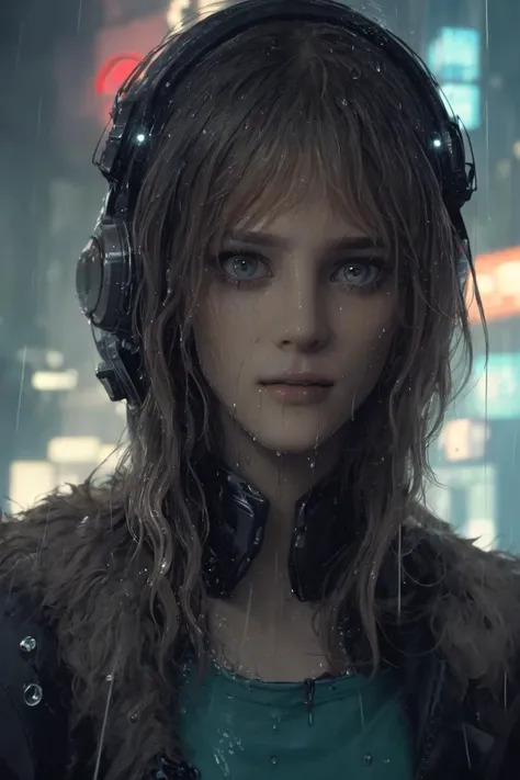 face, front body, portrait photography, cyberpunk attire, mechanic, artificial arm, rainy, wet, soft colors, bokeh, masterpiece, high quality, (high detailed skin:1.1)
<lora:mariette_br2049_lora_v01:0.85> mar1ette