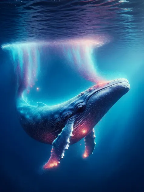 ais-particlez whale swimming in the depths of the ocean <lora:Particles_Style_SDXL:1>