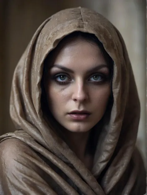 AnastasiaArteyeva, gold eyeliner,
wrapped in wet fabric, cloak, hood, dramatic pose, armature, statuesque,
in a greek palace, microdetails, detailed eyes, detailed skin texture,
Macabre style, dark, gothic, grim, haunting,
miniature effect, selective focus
<lora:fix_hands:1>
<lora:PhotoDetailXL:1>
<lora:DetailedEyes_V3:1>
<lora:AnastasiaArteyeva_SDXLBase:1>