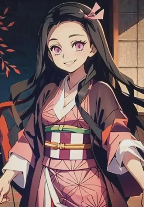 <lora:Nezuko:0.8>, Nezuko_normal, smirk, (gorgeous, beautiful, enchanting:1.3)