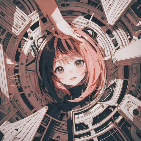1girl,<lora:Anya_Forger>,<lora:comingto:0.5>,surrounded by,coming to,a circle of,