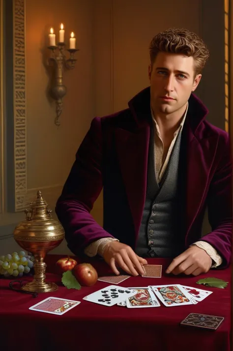 (masterpiece,best quality:1.5), Style of David Michael Bowers,Modern Art (ð),ðª¨,ð¸, scott speedman, Playing card games, grape,fall,New Zealander,Tamriel, anime
