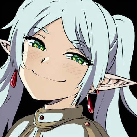smug_face_meme, <lora:smug face meme:1>, <lora:frieren:0.99>, frieren, 1girl, solo, long hair, pointy ears, (twintails:1.2), jewelry, elf, earrings, looking at viewer, (extremely detailed fine touch:1.2), masterpiece, (capelet:1)