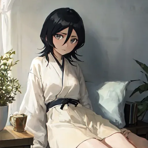 rukia,looking at viewer, solo, masterpiece, best quality,
