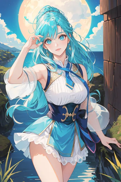 1girl, 8k Unreal Engine, (electric color theme:0.7) , selfie of a Greek ([Fish and chips|Mossy rock]:1.3) , it is very Graceful and Fantasy, it is smooth, it is in a D&D setting, complex Pastel Colors background, desolate cityscape and Moon in background, Hurricane, FOV 90 degrees, Amusing, Decora, Neon Light, 80mm, Dark hue, Double Exposure, Spirals, adobe lightroom, highly detailed, womanly, intricate