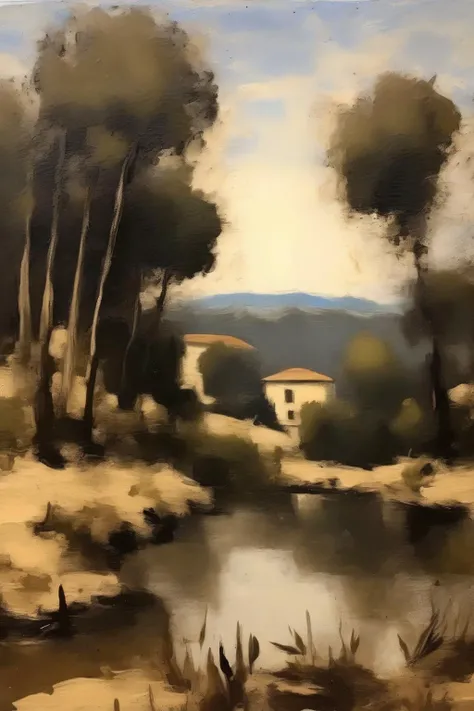 <lora:Jean-Baptiste-Camille Corot Style:1>Jean-Baptiste-Camille Corot Style - create a landscape painting in the style of Camille Corot
