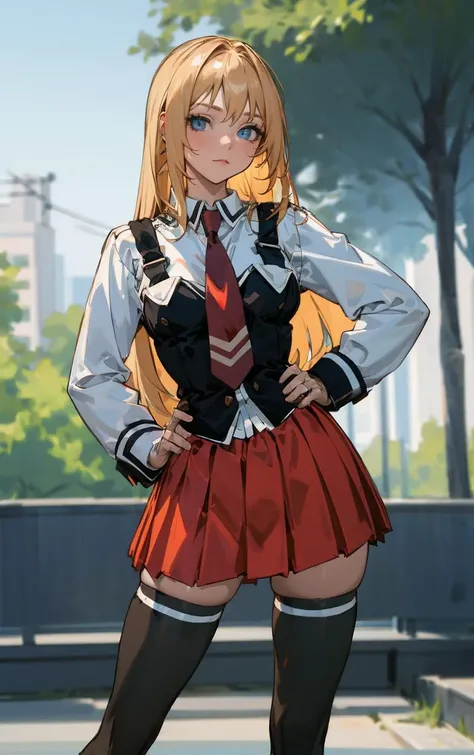 ((best quality)), ((highly detailed)), absurdres, (detailed eyes, deep eyes), (1girl), (glasses), <lora:fromBelowPOV_v1:1>, from_below, foreshortening, looking down, dynamic pose, cowboy shot, ((wide shot)), <lora:takamaki_anne:.9>, takamaki anne(persona 5), blonde hair, long hair, twintails, blue eyes, hoodie, jacket, plaid skirt, ((red pantyhose)), (outdoors, at an active volcano, afternoon)