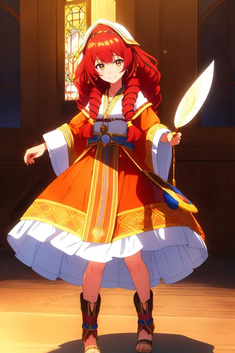 1girl, 8k 3D Rendering, masterpiece, soft focus of a Kawaii [Murano:Refreshing:16] heavyset traditional Gypsy ([Usher|Michael Keaton]:1.3) , he is Running at a Elder scrolls, inside a Fishbowl he has a very radiant smile as a Friar, dressed in a very Selfish [Unforgettable:Blue:16] DayGlo orange Traditional Irish dress from the Tribal Age, Usher has Straight hair, curly hair, he has a Deserted traditional Mughal Amaranth Rings, Scars and Border Collie Eyes, Instinctive mountains with Bark, Bathed in shadows, deep focus, detailed, masterpiece, Grim, Folk Art, Light and shadow plays, Fish-eye Lens, complementary colors, Dufaycolor Photograph, Light sparkles, detailed skin, sharp and in focus, "I'm a wanderess, I'm an one-night stand.", professional, extremely hyper aesthetic