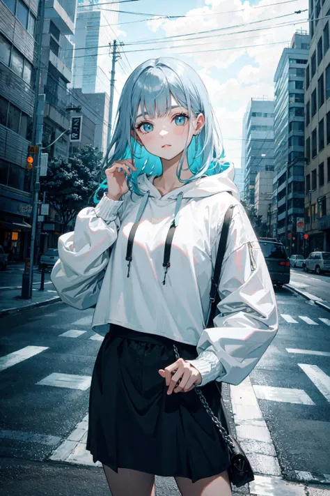 natural lighting, soft lighting, HDR (High Dynamic Range), Maximum Clarity And Sharpness, Multi-Layered Textures,(fresh and cool,bright color,cool breeze,:1.3),perfect hands,perfect fingers, <lora:VyshivankaHoodies:0.8> edgVyshivanka , hoodie