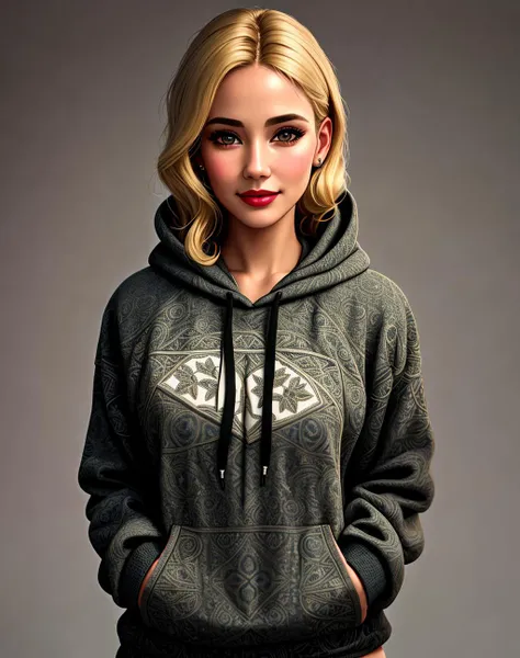 Masterpiece, absurdres,award winning photo, extremely detailed, amazing, fine detail, extremely detailed eyes and face, by lee jeffries nikon d850 film stock photograph 4 kodak portra 400 camera f1.6 lens rich colors hyper realistic lifelike texture dramatic lighting unrealengine trending on artstation cinestill 800 tungsten, beautiful blonde woman , slim, tiny waist, smiling, excited
<lora:HoodiesLoCon:0.675>,hoodie, a woman posing for a picture , goth style, intricate pattern and embroidery, wearing hoodie,