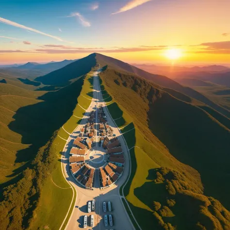 best quality,masterpiece,highly detailed,ultra-detailed, <lora:neg4all_bdsqlsz_V3.5:-1>  mountainous horizon, <lora:DronePhoto_last:2>, from Drone Photography , aerial perspectives, stunning vistas, unique angles, breathtaking landscapes, high-definition images, bird's-eye view, creative possibilities, cinematic shots, architectural details,