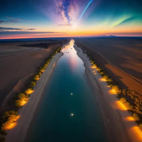 best quality,masterpiece,highly detailed,ultra-detailed, <lora:neg4all_bdsqlsz_V3.5:-1>  aurora, beach, city lights, cloud, constellation, crescent moon, desert, earth \(planet\), fireworks, full moon, galaxy, horizon, light particles, milky way, moon, moonlight, mountain, night, night sky, no humans, planet, scenery, shooting star, shore, sky, space, star \(sky\), star \(symbol\), starry sky, starry sky print, sun, water <lora:DronePhoto_last:2>, from Drone Photography , aerial perspectives, stunning vistas, unique angles, breathtaking landscapes, high-definition images, bird's-eye view, creative possibilities, cinematic shots, architectural details,