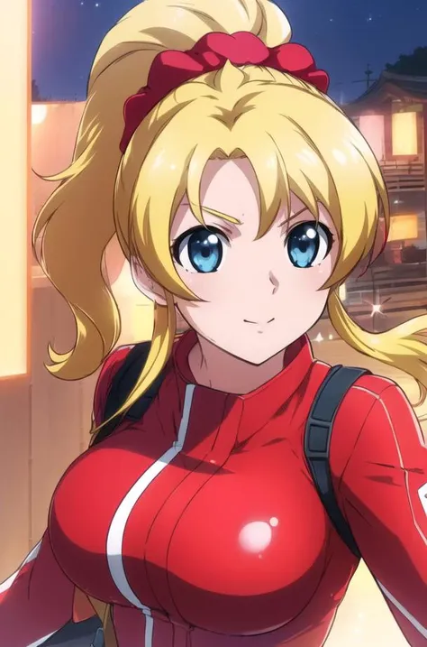 (Night:1.7), Japan, Tokyo, CityView, Before Window,
Standing at attention,
red suit,belt,
<lora:Chloe_Villa_Buddy_Complex-KK77-V1:0.7>,
blonde hair , blue eyes,hair ornament, hair scrunchie,ponytail,red scrunchie,
1 girl, 24yo,mature female,Beautiful Finger,Beautiful long legs,Beautiful body,Beautiful Nose,Beautiful character design, perfect eyes, perfect face,
looking at viewer, in the center of the image,(Upper_body),(close-Up),(Focus on her face),
NSFW,official art,extremely detailed CG unity 8k wallpaper, perfect lighting,Colorful, Bright_Front_face_Lighting,
(masterpiece:1.0),(best_quality:1.0), ultra high res,4K,ultra-detailed,
photography, 8K, HDR, highres, absurdres:1.2, Kodak portra 400, film grain, blurry background, bokeh:1.2, lens flare, (vibrant_color:1.2)
(Beautiful,large_Breasts:1.4), (beautiful_face:1.5),(narrow_waist),