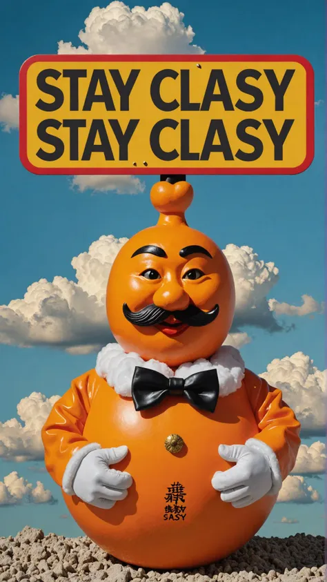 Photo of The Mandarin with cloud sign that says "Stay classy sassy"