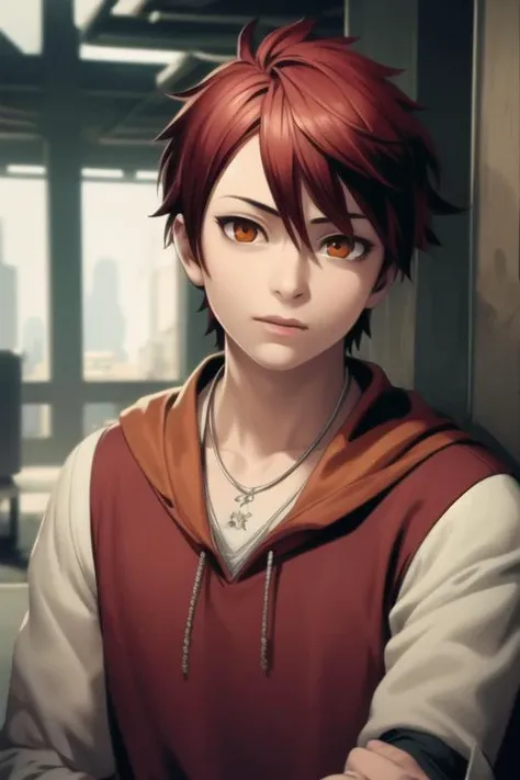 masterpiece, best quality, high quality, 1boy, solo, male focus, looking at viewer, upper body, <lora:akane_divine_gate:0.70>, akane_divine_gate, <lora:Realism-10:0.15>, Realism