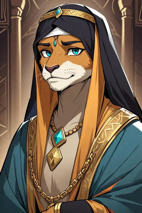 a wide chin and arab royalty in a set in the future 2150 in the style of furry digital art, reddit moderator, <lora:sdxl_lightning_8step_lora.safetensors:1.0>, <lora:add detail xl.safetensors:1.5>