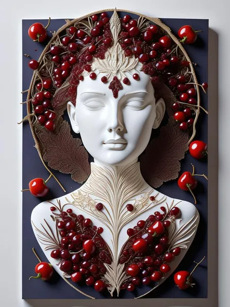 Delicate piping and intricate embellishments transform a cake into a luminous canvas of vivid hues, highlighted by luscious cherries, sweet huckleberries, and radiant currants. The result is a harmonious fusion of taste and aesthetics, where the glow of each berry adds an enchanting allure