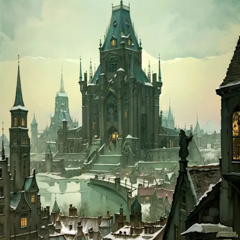 (masterpiece, top quality, best quality, official art, beautiful and aesthetic:1.2), an alien creature in a weird landscape, Anton Pieck style <lora:Anton_Pieck_Style:1.0>