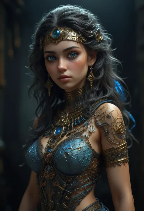 (Egyptian woman Cleopatra:1.4),(light blue eyes:1.3),((dark black background:1.5)),hyper real photo of ((Egyptian woman inside a cluttered barn wearing sexy worn-out torn cotton tanktop)),(katana:1.3),((detailed realistic face and eyes)),(long grey hair:1.5),soft big nipples covered by (ripped torn cotton tanktop),natural breasts,((dark black background:1.5)),perfecteyes,Egyptian art,(dark black tomb:1.3),light blue eyes, ultra quality, ultra detailed, octane, Bokeh, tilt-shift, Psychedelic art style, vibrant and surreal imagery, kaleidoscopic patterns, intense colors, mind-expanding and hallucinatory, reflects the psychedelic experience and counterculture movement, Rococo art style, ornate, light-hearted, elegant, decorative, playful subjects, asymmetrical designs, Surrealism art style, dreamlike and irrational imagery, explores the unconscious mind, juxtaposition of unlikely elements, challenges reality and logic, Gothic art style, gothic details, dramatic compositions, rich symbolism, Futurism art style, dynamic composition, bold geometric forms, vibrant colors, captures the spirit of technological advancement and modernity, Egyptian art style, iconic symbolism, intricate hieroglyphics, dynamic composition, Egyptian cultural significance, genetic engineering, biohacking, dystopian futures, corporate pharmaceuticals, noir bioethics, underground movements, synthetic biology, rogue scientists, genetic modification, body augmentation, environmental collapse, cybernetic organisms, viral pandemics, organic technology, societal evolution, DNA computing, post-humanism, ecological warfare, bioart, transhuman advancements, moral ambiguity, dark fantasy and horror meet punk's rebellious energy, ancient Mediterranean technology, classical age inventions, Greek and Roman aesthetics, philosophical societies, early engineering, mythological elements, amphitheaters and aqueducts, olive groves, Mediterranean landscapes, togas and sandals, chariot races, Spartan warriors, Olympian gods, naval exploration, historical epics, architectural wonders, ancient craftsmanship, gladiatorial combat, cultural golden age<lora:more_details:1><lora:detailed_notrigger:1><lora:SD15_Anton_Pieck_Style_V2:1>