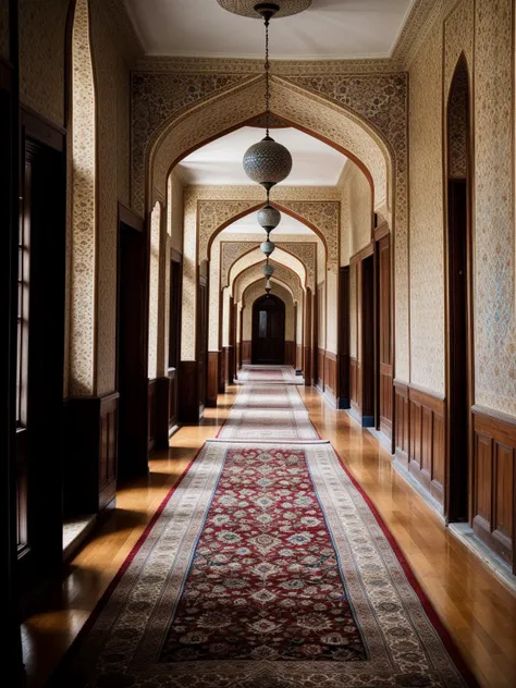 [professional::0.3][intricate:0.3:0.7][digital:0.7]-photography, <lora:Persian-carpets:0.4> persian-carpet, persian-carpet-pathway, abstract, colorful<lora:more_details:0.5>, opulent hallway, picture-perfect