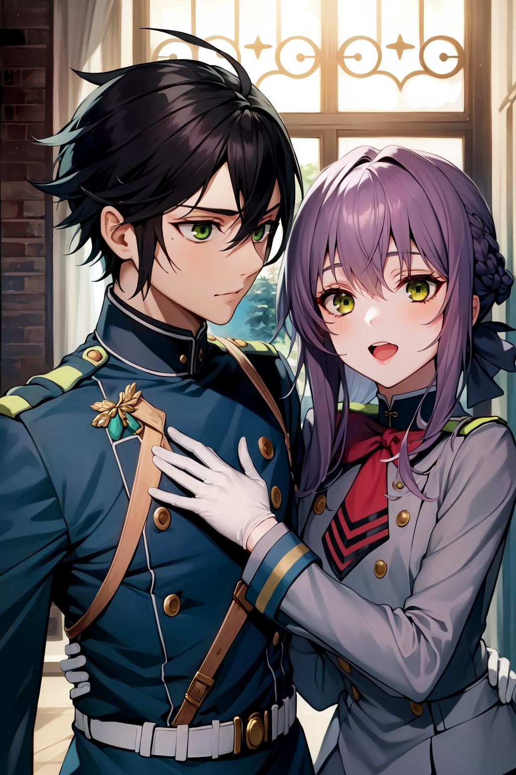 Hiiragi Shinoa and Hyakuya Yuuichirou | Owari no Seraph v1.0