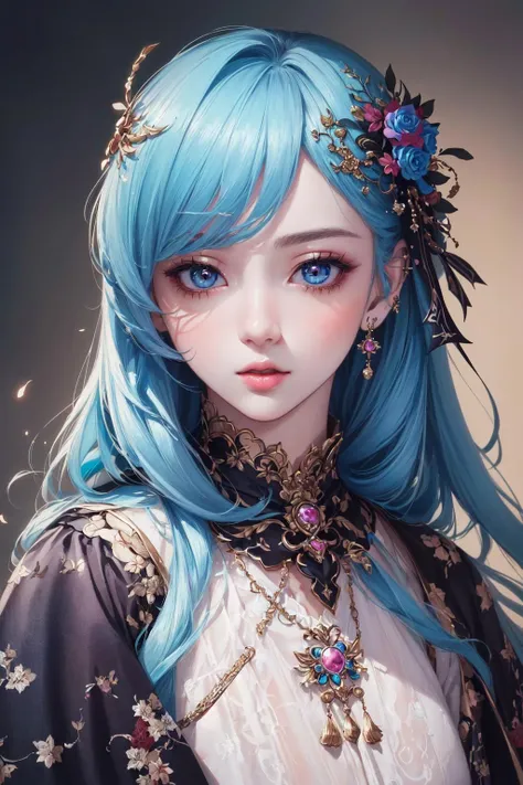 (masterpiece, incredibly absurdres, highres, highest quality, extreme detailed, best quality, official art, beautiful and aesthetic:1.2), (1girl), extreme detailed,(Meitu art:1.3),colorful,highest detailed