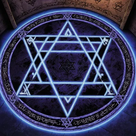 anime artwork of <lora:Bible Black style:1>
a circular magic with a star of david on it on wall,star (symbol),no humans,tiles,magic circle,tile floor,pentagram,hexagram eroge,anime,manga,nsfw,cartoon,Adult animation,explicit,Original video animation, Baiburu Burakku style, Bible Black style, black magic, rituals, demons, dark fantasy, Magic circle, anime style, key visual, vibrant, studio anime, highly detailed