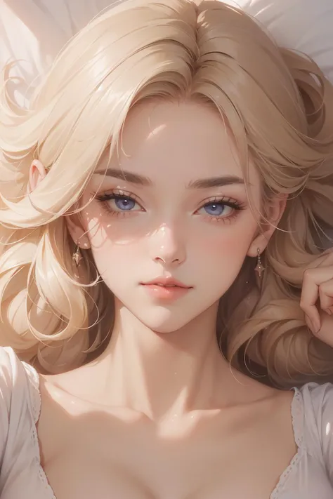 1girl, nsfw, lying on a bed, 18 years old, purely cute girl, blonde hair, dark indigo eyes, beautiful face, delicate face, perfect face, (furrow her brows:1.2), minimal makeup, pink lipstick, BREAK
(ecstasy expression:1.4), (blissful expression:1.2), (close her eyes), (lips are parted:1.2), (emitting a soft sigh-like expression:1.2), close up, from above, BREAK
(best quality, masterpiece), RAW phot, (Sony Alpha 7R IV camera and a FE 90mm f/2.8 Macro G OSS lens), (an aperture of f/2.8, a shutter speed of 1/125, an ISO of 100, white balance 4000k), award-winning, 16k wallpaper, finely detailed, official art, subsurface scattering, golden ratio, digital painting, high-quality texture, finely textured, incredibly detailed, (absurdres, highres, ultra detailed), huge file size, beautiful composition, sharp focus, cinematic post-processing, epiCPhoto, <lora:ReaLora:0.6>, <lora:add_detail:0.1>
