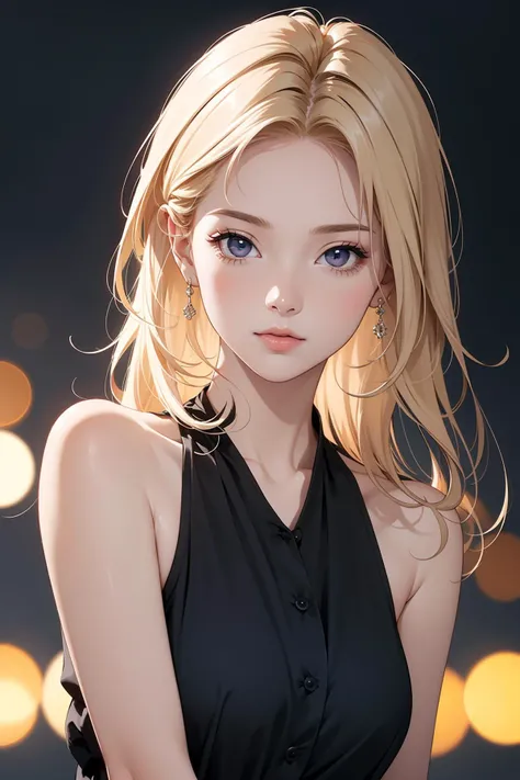1girl, (nsfw:1.2), upper body, (masterpiece, best quality), RAW photo, 16k wallpaper, extremely detailed CG, amazing, ultra detailed, hyperrealistic, official art, High quality texture, incredibly absurdres, highres, 18 years old, cute girl, blonde hair, beautiful face, dark indigo eyes, epiCPhoto