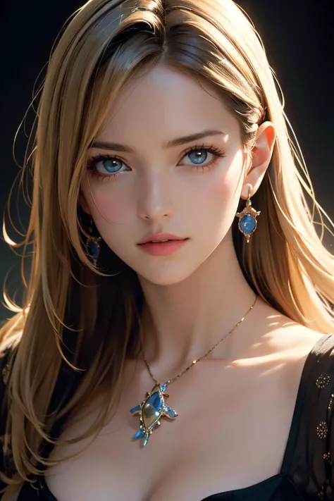 A glamorous and cinematic portrait of a beautiful girl, 18 years old, lustrous hair, detailed beautiful face, glowing eyes, sensuous lips, combining the bold and luxurious style of Mario Testino with the dramatic storytelling of Annie Leibovitz. Her face is illuminated by soft, dramatic lighting, emphasizing her radiant skin and striking features. (high-quality:1.2), (best-quality:1.3), (Mario Testino:1.3), (Annie Leibovitz:1.3), (dramatic lighting:1.3), (ultra-detailed:1.3), (photorealistic:1.3), raw photo, ultra quality, absurd-res, high detail raw color photo, professional photograph