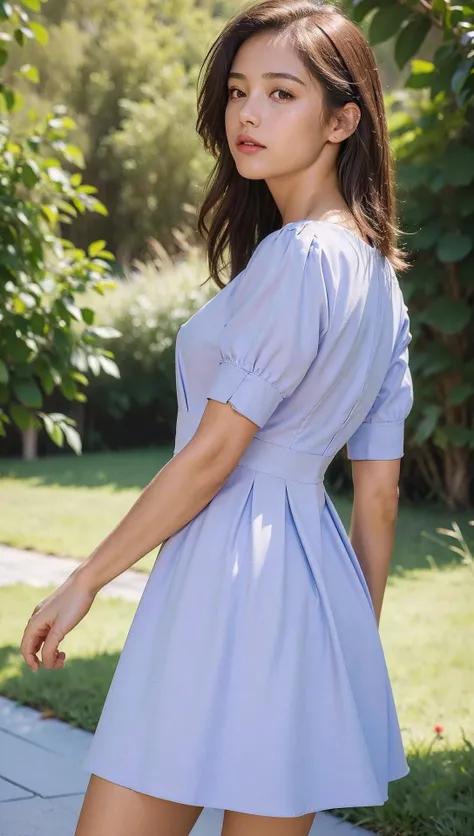 (best quality:1.4), (masterpiece:1.4), (ultra high res, raw photo:1.4), (photorealistic:1.4), 1girl, upper body, (from side), (wearing dress:1.2), <lora:P_dress:0.8>