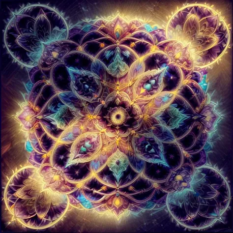 <lora:MandaraArt_v1:0.7> mandara_art, vibrant colors, geometric shapes, alien writing, irregular patterns, flowers, eyes,
best quality, masterpiece, 8k uhd hires, <lora:add_detail:1>
<lora:style_COOLKIDS:0.8>