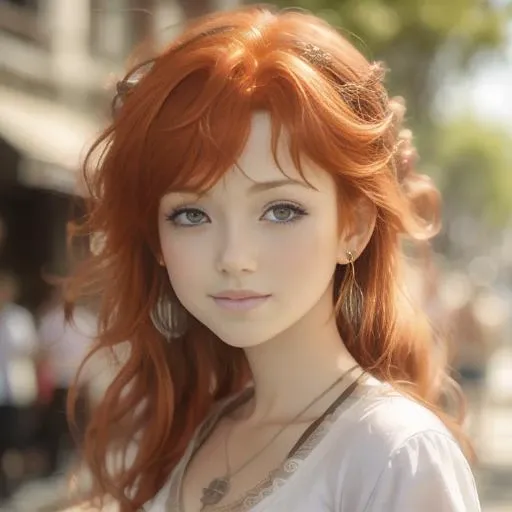 (((best quality))), 1girl, redhead, looking at the camera, white shirt, (Luis Royo:1.2), (Yoshitaka Amano:1.1), soft colors <lora:SunnyPortraits:0.7>