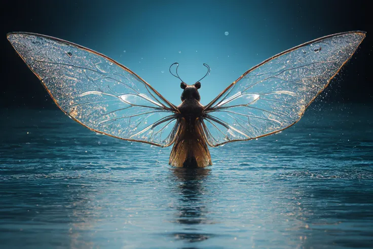 high quality,highly detailed,8K Ultra HD,ral-elctryzt water made skinny elegant firefly made of water drops,In this enchanting artwork,the very essence of water drops transforms into ral-elctryzt firefly,each droplet gracefully adorning the wings of a firefly in flight,The translucence of the water captures the delicate beauty of the ral-elctryzt firefly,as if nature has granted fleeting wings to the liquid essence,The intricate patterns formed by these electric water made fireflies evoke a sense of enchantment,their ephemeral forms suspended in time,The play of light on their wings adds a touch of magic,turning ordinary droplets into a symphony of ral-elctryzt firefly,dancing in the realm where water meets whimsical flight,by yukisakura,awesome full color, realistic, photorealistic, epiCRealism, masterpiece, best quality,