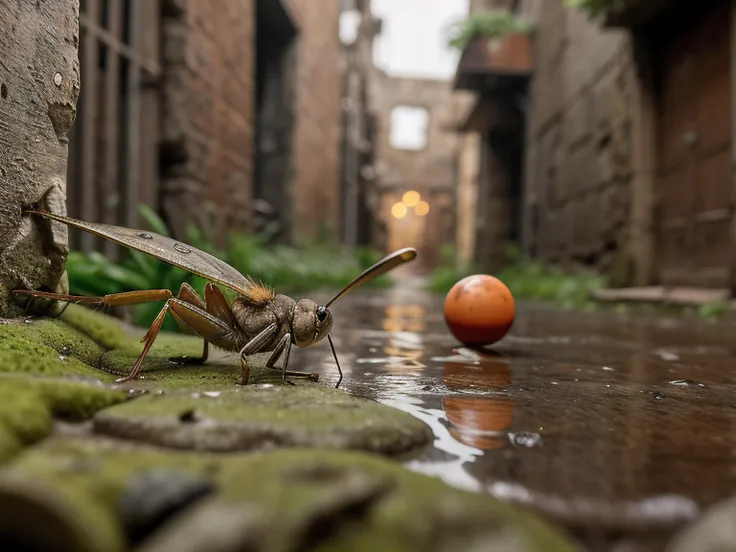 Retro game art of raw photo of a cricket Gryllidae,Point-of-view shot, a rusty nail, stuck in a cracked wall, from which a rare and beautiful flower grows, a balcony with a table and chairs and a vase of flowers <lora:Sunoo-06:0.85>, a ball most curious, rocks and moss, forest setting, raindrops on a window, blurring the reflections of city lights, glossy, bright, sunshine, dream-like, (surreal),(close-up, abstract, neon tones) (photorealistic, symbolic, close-up shot, 8K),