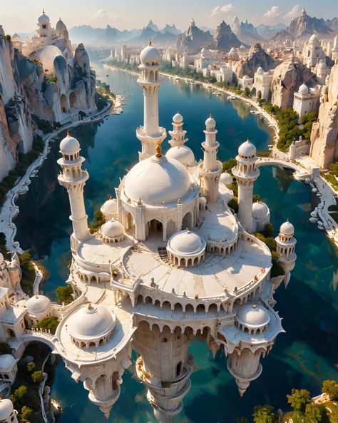 floating fantasy city, shapely white marble towers, reminiscent of the Taj Mahal, <lora:add-detail-xl:0.8>, <lora:xl_more_art-full_v1:0.5>, <lora:XSfenlie:1> fenliexl