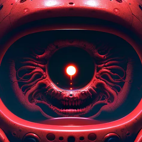 an alien in a spaceship , ((close up, face, scary, horror, demonic, evil, highly detailed, best quality, masterpiece, art by zdzislaw beksinski)), raw, 8k uhd, smiling, flashlight, <lora:flashlightphoto_v1.5a:1> <lora:epi_noiseoffset2:1> <lora:bodhor:1>