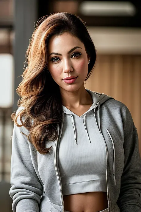 beautiful woman (EPMunMunDuTT4:.99),perfect hair , (( brow powder:1.2)) , ((portrait)), (closeup:1.2), ((from the waist up)), ((( school[::1] :1.2 ))), natural skin texture,  ((  Utility trousers and cropped hoodie :1.2)), 24mm, 4k textures, soft cinematic light, adobe lightroom, photolab, hdr, intricate, elegant, highly detailed, sharp focus, ((((cinematic look)))), soothing tones, insane details, intricate details, hyperdetailed, low contrast, soft cinematic light, exposure blend, hdr, faded, now, ("I've got a bad feeling about this.":1.1)
