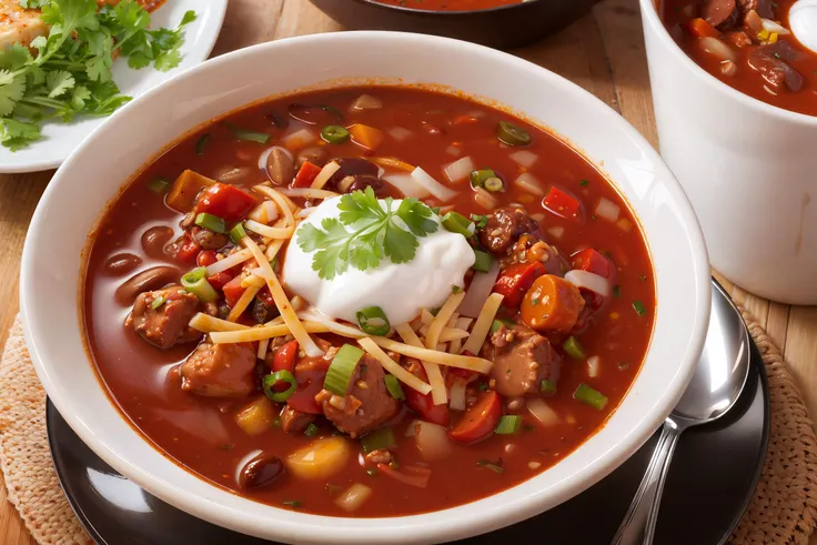 best quality, masterpiece, chili soup