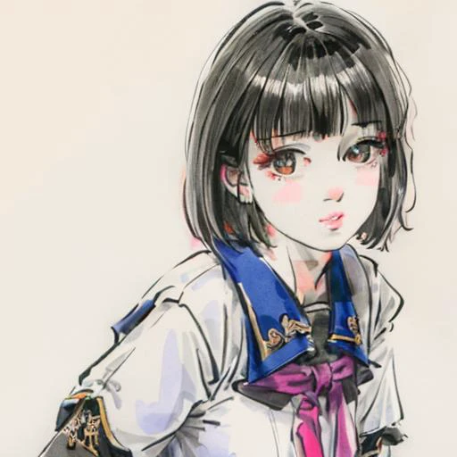 <lora:chichi_v1-000008:0.9>, (white background),
((photorealistic:1.4)), finely detail, full-body shot, detailed full body features, ((1 girl)), ((solo)), ((extremely detailed face)), chinese girl, ((short straight hair)), ((black hair, bangs)), ((green hair)), perfect lighting, masterpiece, best quality, ultra-detailed, kawaii, chest, white shirt, black short skirt, jk uniform, black long stockings, light, color, texture, detail, beauty, wonder, colorful