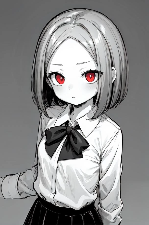 masterpiece,best quality,upper body,1girl,small breasts,collared_shirt and flared_skirt as material3,greyscale with colored background,expression chart,diagram,bob cut,red eyes,forehead,from above
Negative prompt: (worst quality, low quality:1.4), username, text, lowres, blurry, monochrome,NG_DeepNegative_V1_75T, EasyNegativeV2,nsfw,
Steps: 20, Sampler: DPM++ 2M Karras, CFG scale: 6, Seed: 1805716152, Size: 512x768,