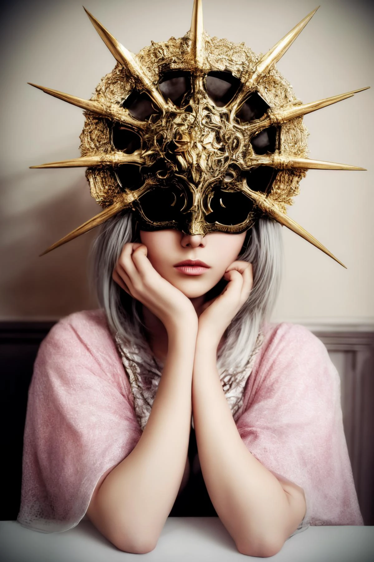 <lora:CONCEPT_pov_dating_ownwaifu-15:0.8> concept_pov_dating_ownwaifu, www.ownwaifu.com, 1girl, solo, looking at viewer, breasts
<lora:Gwyndolin:0.65> Gwyndolin, otoko no ko, snake legs, gold helmet,covered eyes uncensored, (dynamic pose:1.1)
((Masterpiece)), (best quality), (high resolution:1.2), perfect nipples,
(detailed face), glossy skin, shiny skin, fantasy,
(good hands, anatomical hands:0.9)
very sexy, intricate detail, (realistic:1), (photorealistic:1.1), real skin texture, dynamic lighting, volumetric lighting, triadic colors, vivid colors, high contrast, real shadows, polished, <lora:eyelashes_slider_v3:1.3> glamour
<lora:weight_slider_v2:-0.4>, photorealistic, photograph, photo, dlsr, FujiFilm, extremely high detail