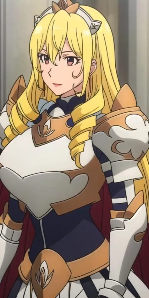 <lora:bozes_co_palestiV3:0.7> bozes_co_palesti, huge_breasts, standing, solo, Full_armor_Red_cape_Tiara, masterpiece, best quality, detailed face, detailed eyes, highres,